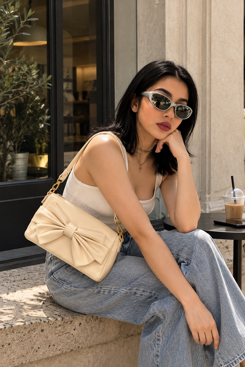 Premium Bow Deta Sling + shoulder Bag