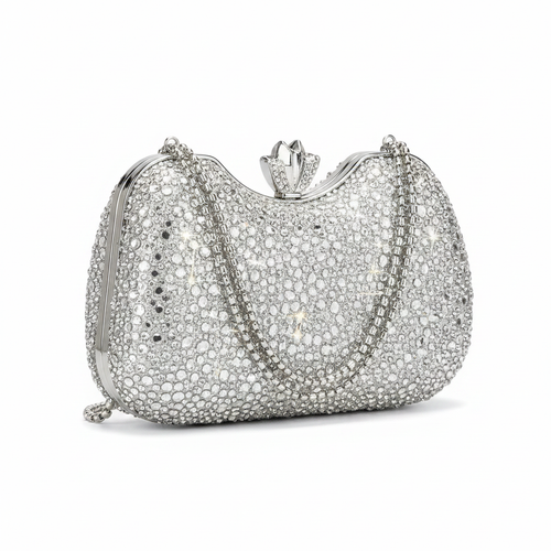 Luxury Crystal Clutch Bag for Women | Bridal, Party & Wedding Evening Bag