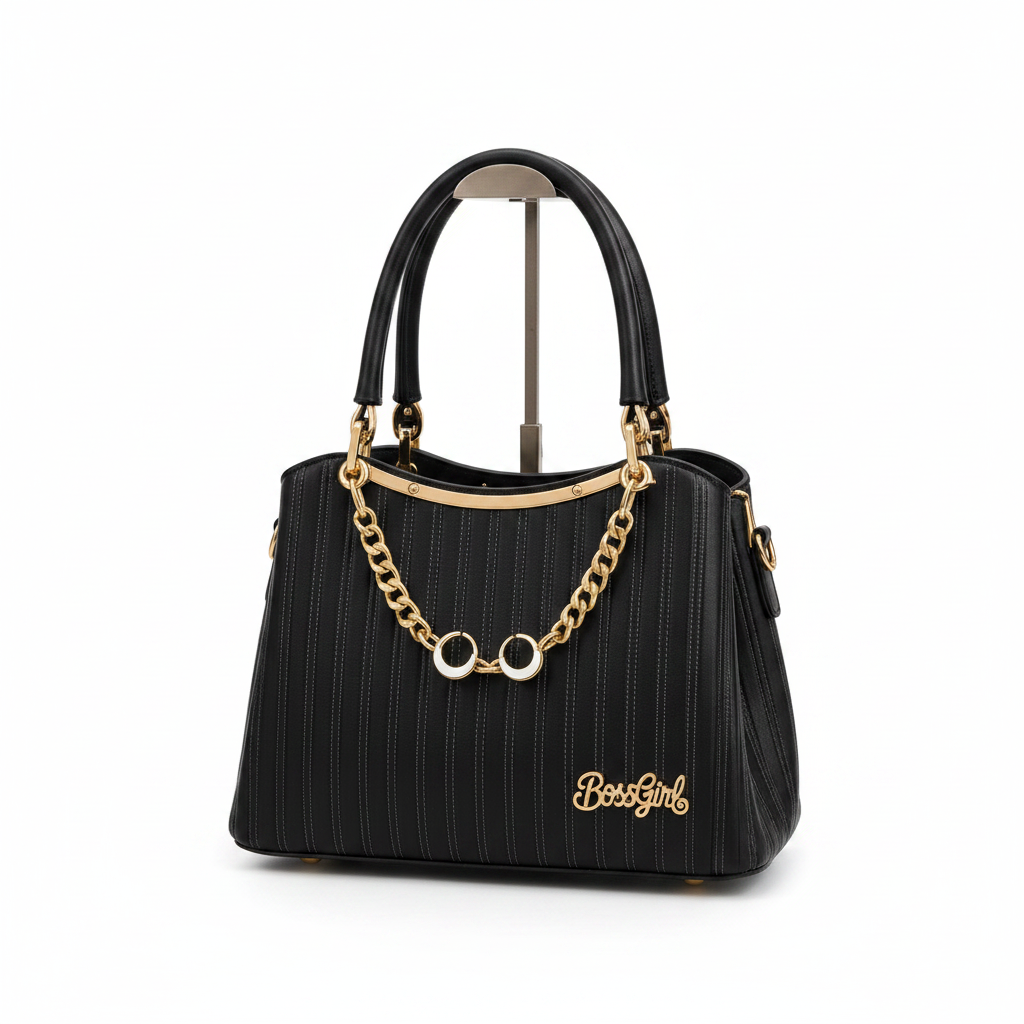 Black Handbag Studio Shot