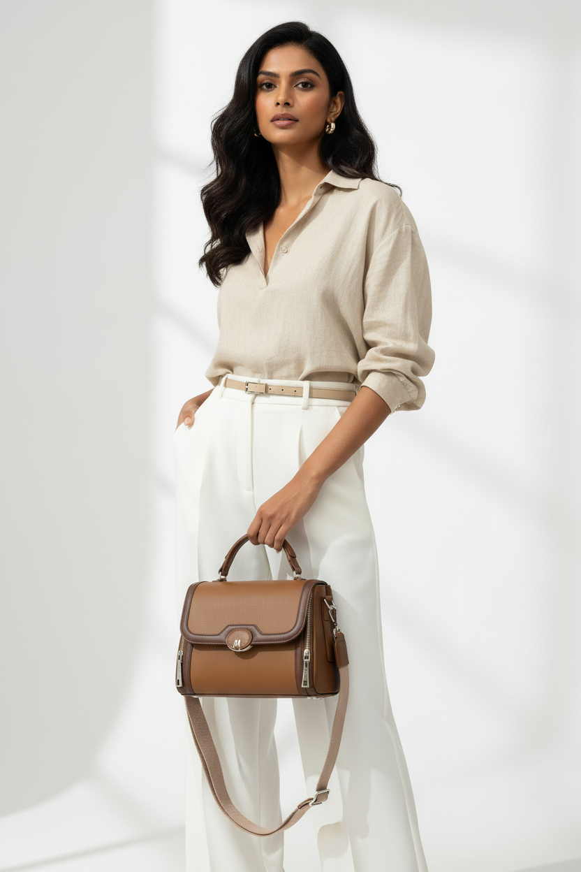 Brown Handbag Model