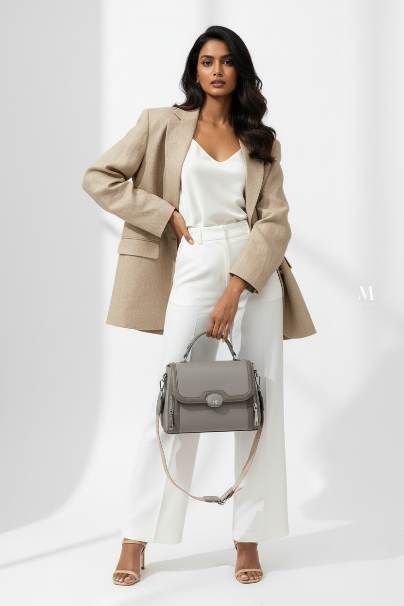 Grey Handbag Model