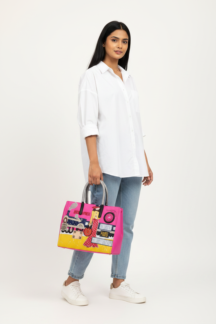 Indian Model – Oversized White Shirt + Denim