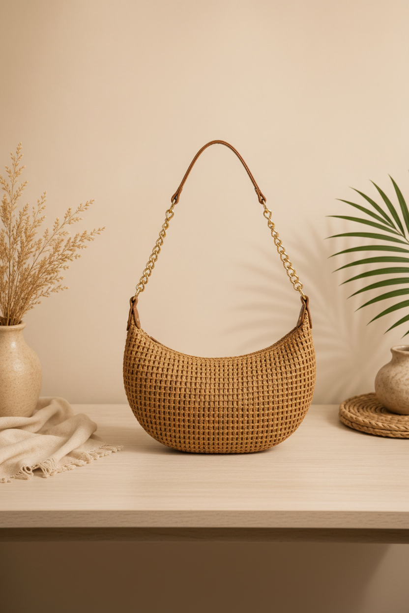 Jute Sling Bag – Clean Product Photo