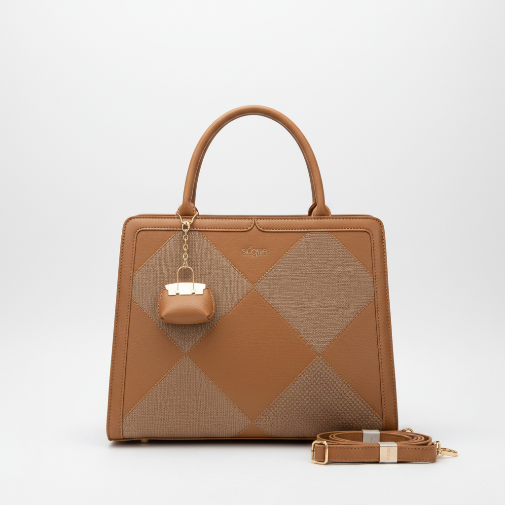 Khaki Brown Luxury Tote