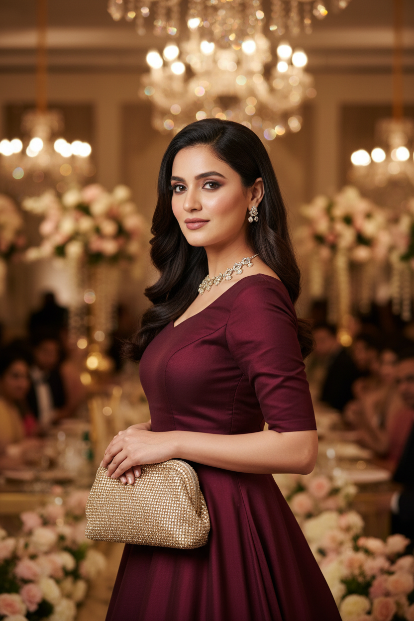 Look 1 — Bridal: Gold Crystal Clutch