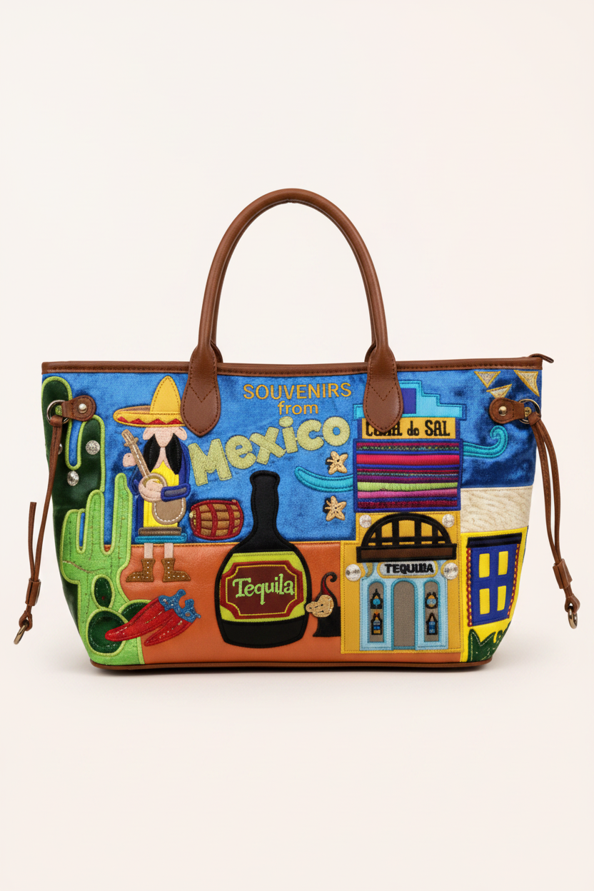 Mexico Patchwork Tote — Studio Hero Shot