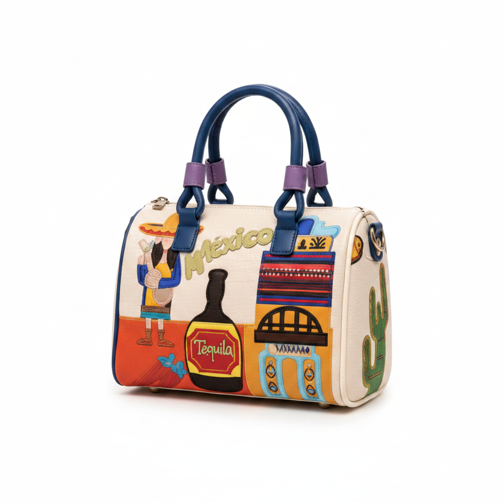 Mexico Theme Barrel Handbag