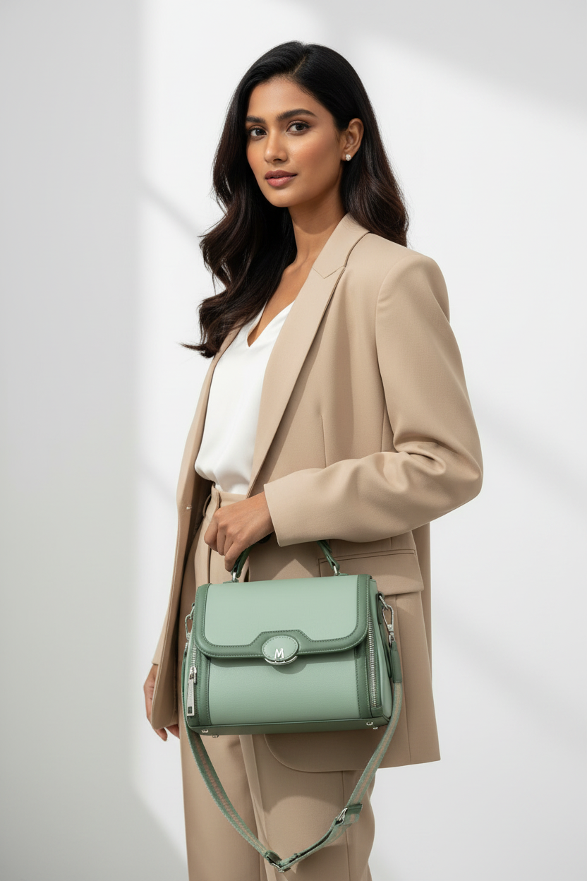 Mint Green Handbag Model