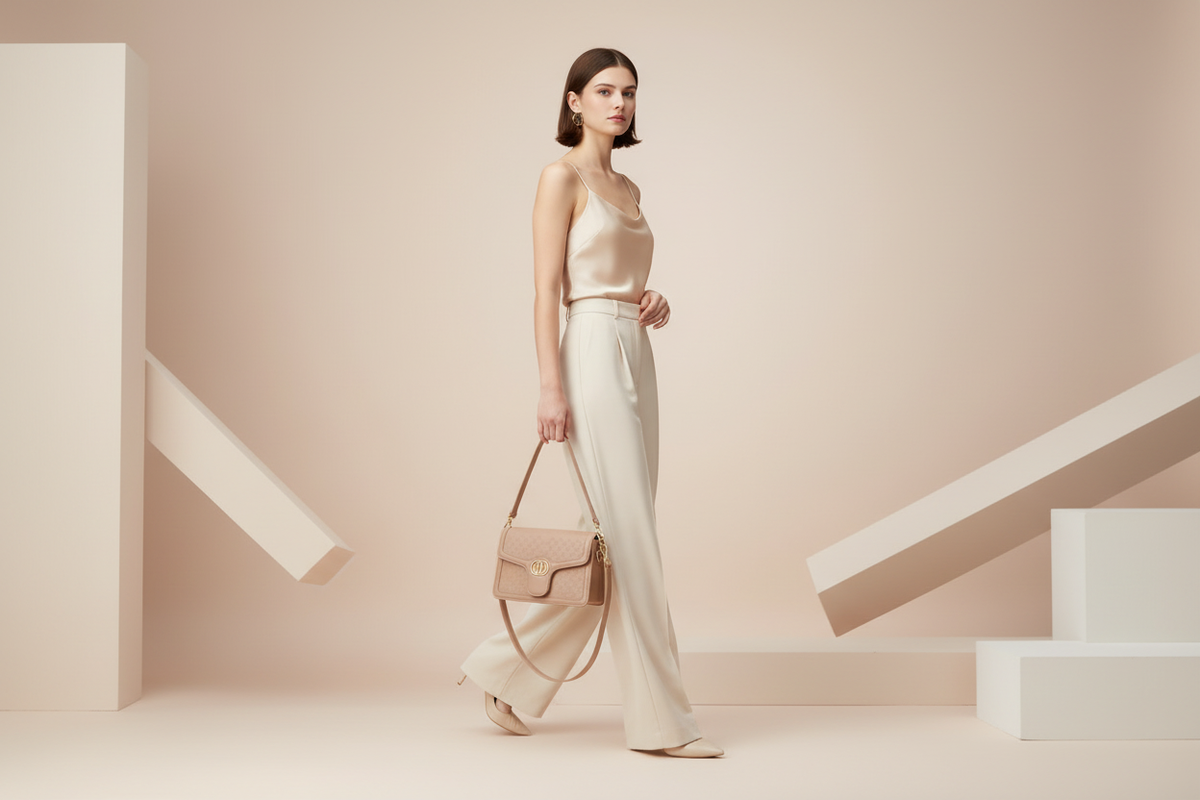 Nude Beige Bag Model