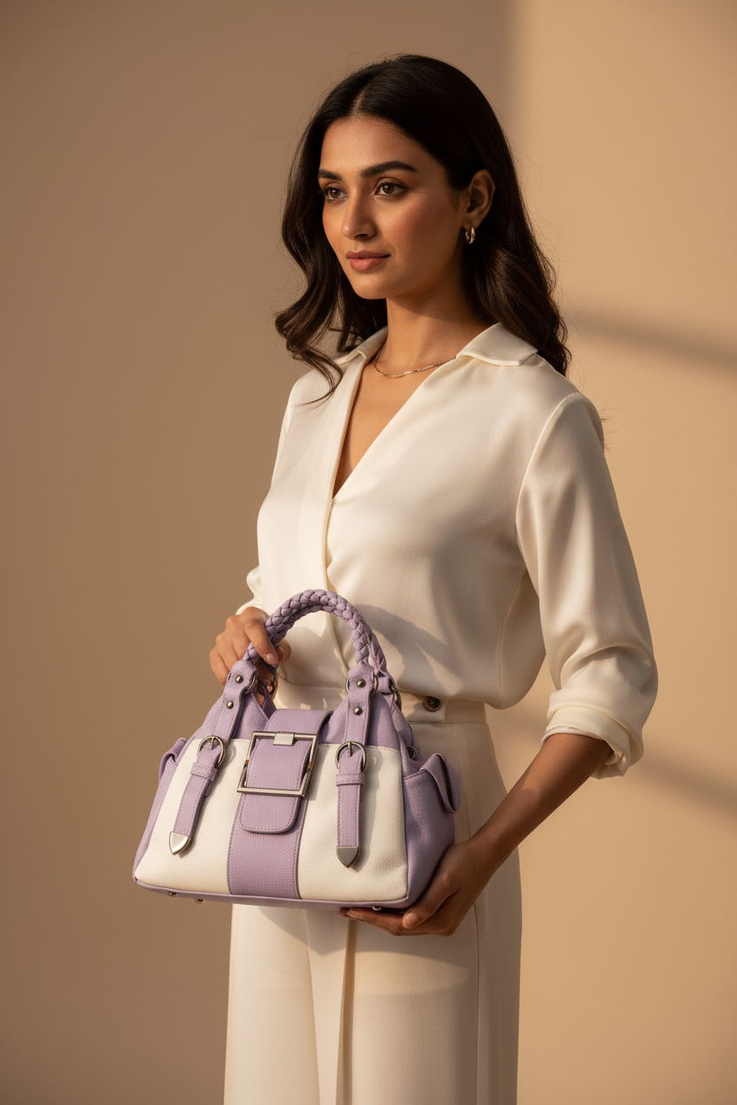 Pose 3 — Handbag Focus