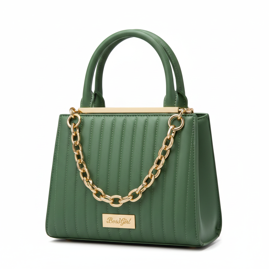 Sage Green Handbag Studio Shot